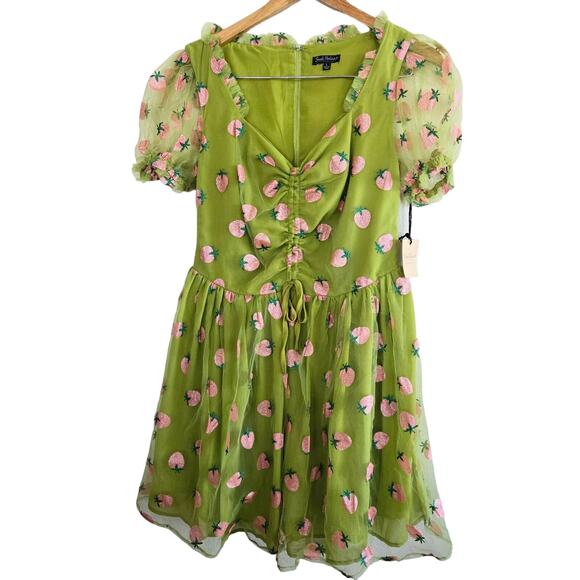 NWT PINK STRAWBERRY FIELDS COTTAGE DRESS PROM SPARKLY KID CORE - Picture 1 of 4